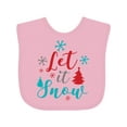 thumbnail image 1 of Inktastic Let It Snow, Snowflakes, Trees, Christmas, Xmas Boys or Girls Baby Bib, 1 of 4