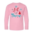 thumbnail image 1 of Inktastic Let It Snow, Snowflakes, Trees, Christmas, Xmas Long Sleeve Youth T-Shirt, 1 of 5