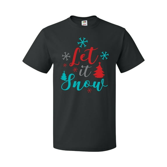 Inktastic Let It Snow, Snowflakes, Trees, Christmas, Xmas T-Shirt