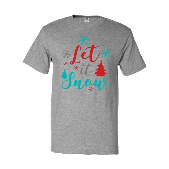 Inktastic Let It Snow, Snowflakes, Trees, Christmas, Xmas T-Shirt