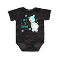 thumbnail image 1 of Inktastic Let It Snow Snowman Boys or Girls Baby Bodysuit, 1 of 5