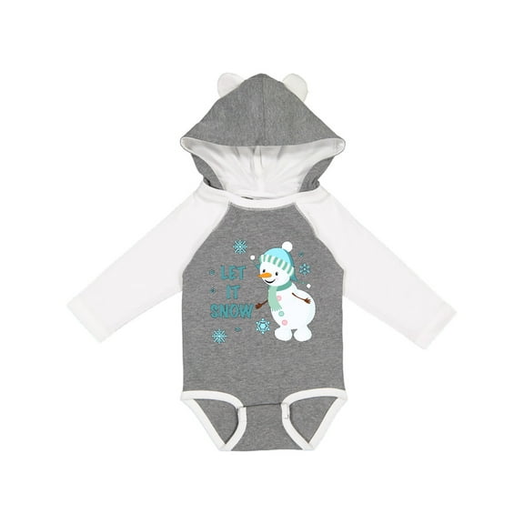 Inktastic Let It Snow Snowman Boys or Girls Long Sleeve Baby Bodysuit