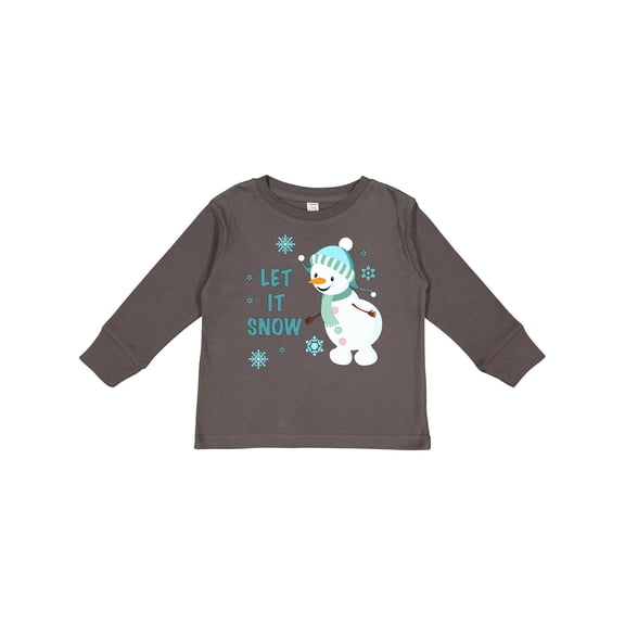 Inktastic Let It Snow Snowman Boys or Girls Long Sleeve Toddler T-Shirt