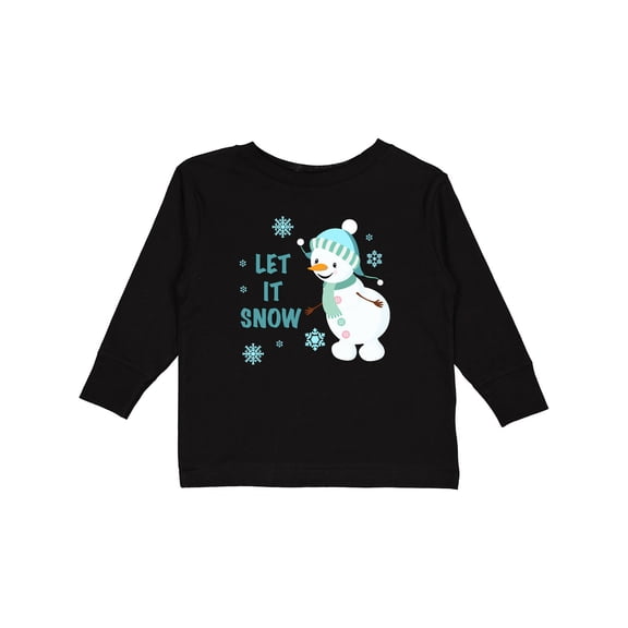 Inktastic Let It Snow Snowman Boys or Girls Long Sleeve Toddler T-Shirt