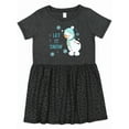 thumbnail image 1 of Inktastic Let It Snow Snowman Girls Toddler Dress, 1 of 5