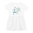 thumbnail image 1 of Inktastic Let It Snow Snowman Girls Toddler Dress, 1 of 5
