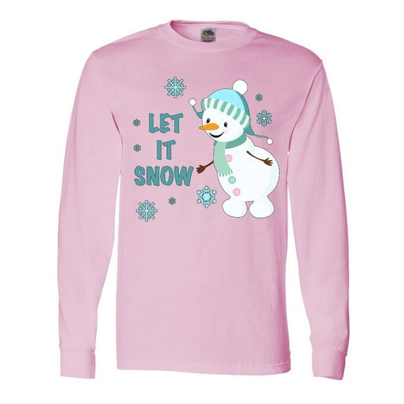 Inktastic Let It Snow Snowman Long Sleeve T-Shirt