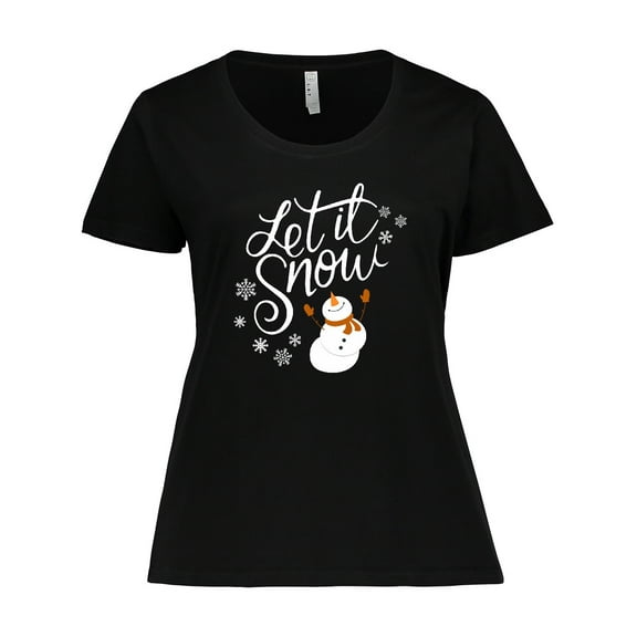 Inktastic Let It Snow Women's Plus Size T-Shirt