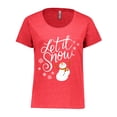 thumbnail image 1 of Inktastic Let It Snow Women's Plus Size T-Shirt, 1 of 5