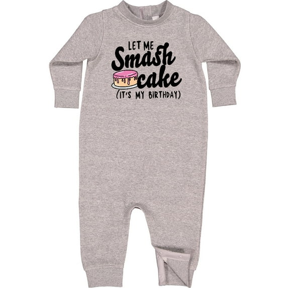 Inktastic Let Me Smash Cake Its My Birthday Baby Fleece Romper