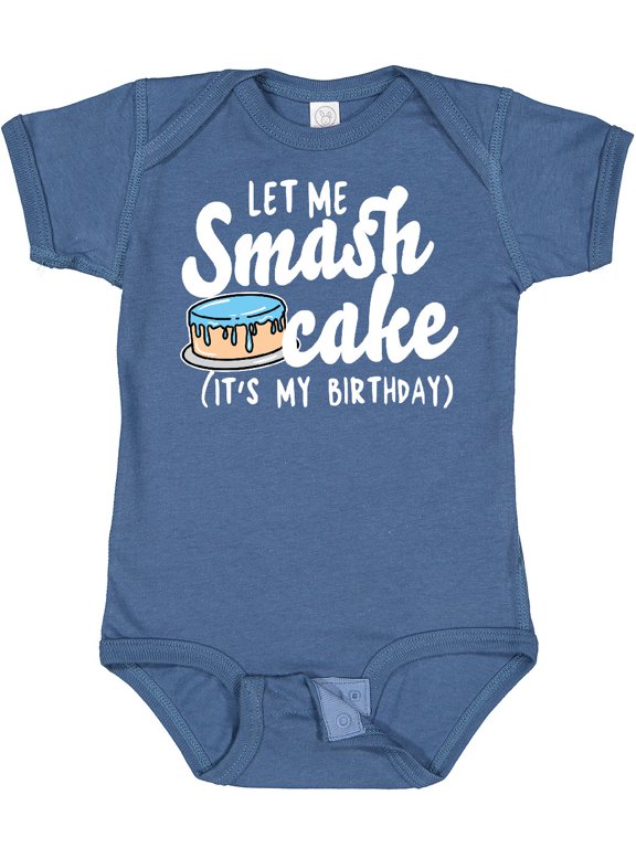 Let Me Smash Cake Its My Birthday Boys Baby Bodysuit