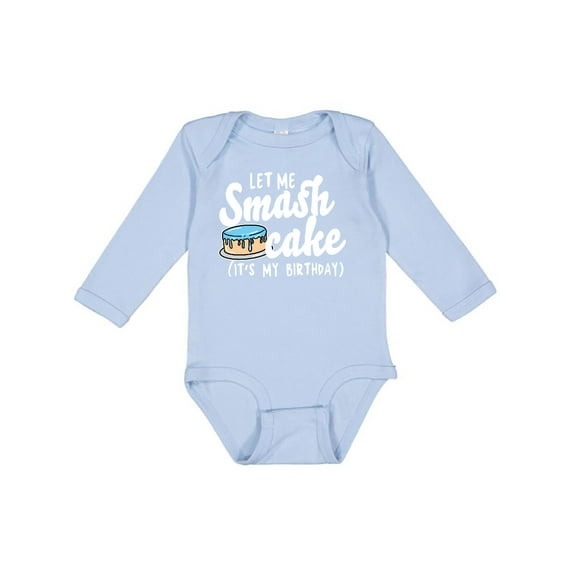 Inktastic Let Me Smash Cake Its My Birthday Boys Long Sleeve Baby Bodysuit