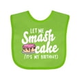 thumbnail image 1 of Inktastic Let Me Smash Cake Its My Birthday Girls Baby Bib, 1 of 4