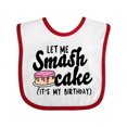 thumbnail image 1 of Inktastic Let Me Smash Cake Its My Birthday Girls Baby Bib, 1 of 4