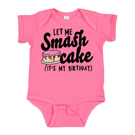 Inktastic Let Me Smash Cake Its My Birthday Girls Baby Bodysuit