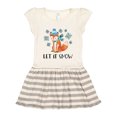 thumbnail image 1 of Inktastic Let it Snow Cute Orange Fox in Hat and Scarf Gift Toddler Girl Dress, 1 of 4