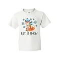 thumbnail image 1 of Inktastic Let it Snow Cute Orange Fox in Hat and Scarf Youth T-Shirt, 1 of 5