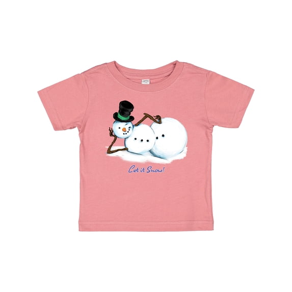 Inktastic Let it Snow Sassy Snowman in Top Hat Boys or Girls Baby T-Shirt