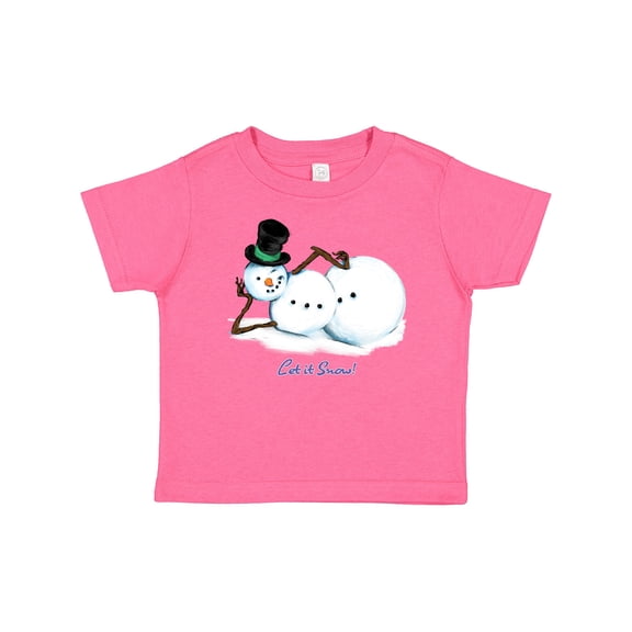 Inktastic Let it Snow Sassy Snowman in Top Hat Boys or Girls Baby T-Shirt