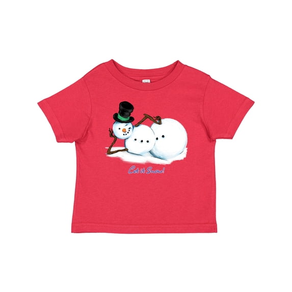 Inktastic Let it Snow Sassy Snowman in Top Hat Boys or Girls Baby T-Shirt