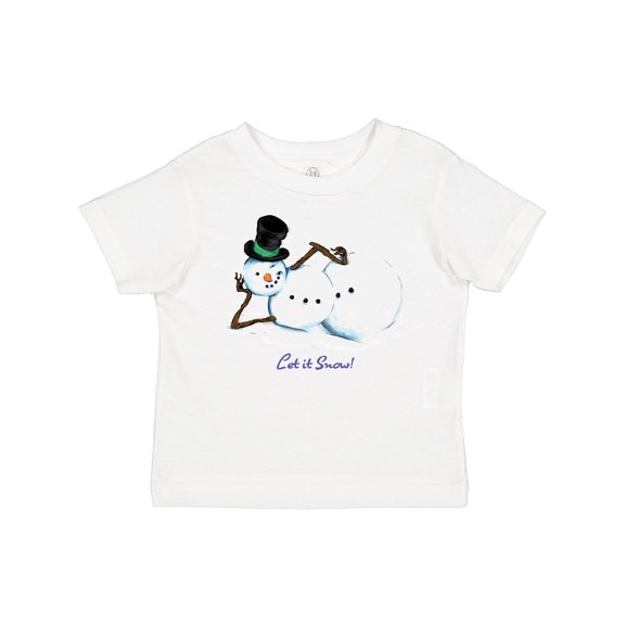 Inktastic Let it Snow Sassy Snowman in Top Hat Boys or Girls Baby T-Shirt