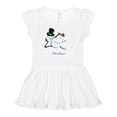 thumbnail image 1 of Inktastic Let it Snow Sassy Snowman in Top Hat Girls Toddler Dress, 1 of 5