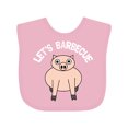 thumbnail image 1 of Inktastic Let's Barbecue White Text Boys or Girls Baby Bib, 1 of 4