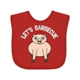 thumbnail image 1 of Inktastic Let's Barbecue White Text Boys or Girls Baby Bib, 1 of 4
