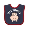 thumbnail image 1 of Inktastic Let's Barbecue White Text Boys or Girls Baby Bib, 1 of 4