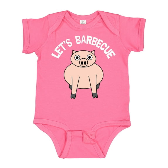 Inktastic Let's Barbecue White Text Boys or Girls Baby Bodysuit