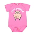 thumbnail image 1 of Inktastic Let's Barbecue White Text Boys or Girls Baby Bodysuit, 1 of 5