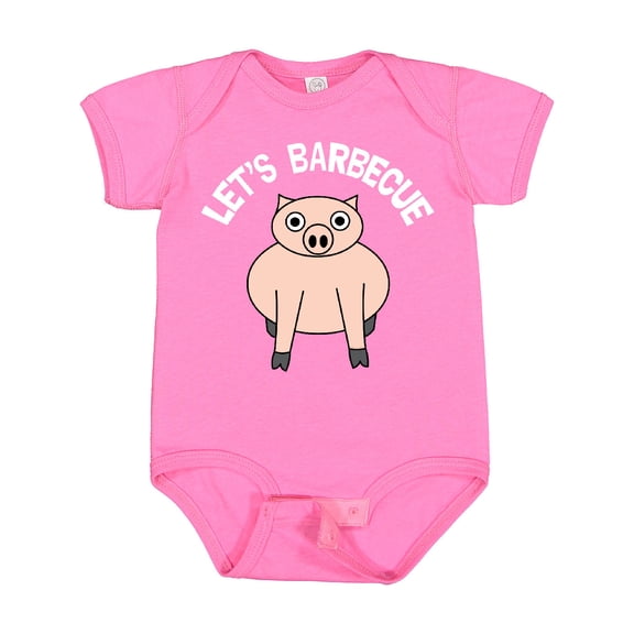 Inktastic Let's Barbecue White Text Boys or Girls Baby Bodysuit