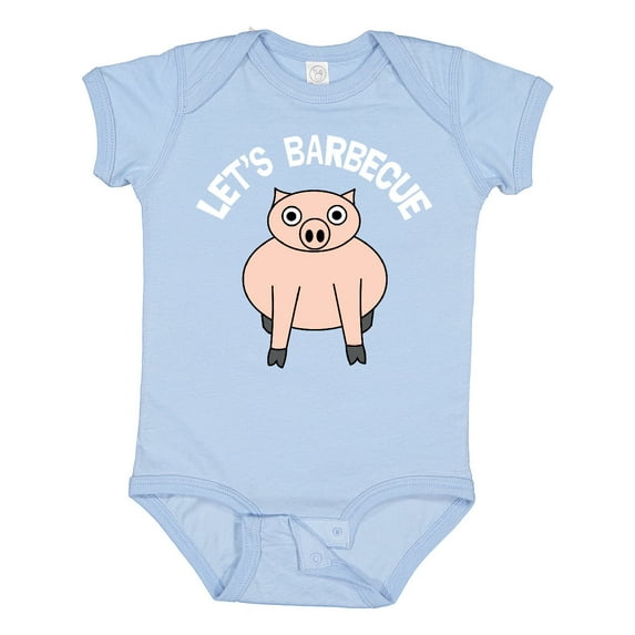 Inktastic Let's Barbecue White Text Boys or Girls Baby Bodysuit
