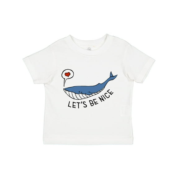 Inktastic Let's Be Nice: Beatrice the Whale Boys or Girls Toddler T-Shirt