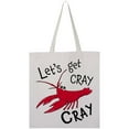 thumbnail image 1 of Inktastic Let's Get Cray Cray Cute Red Crayfish Tote Bag, 1 of 4