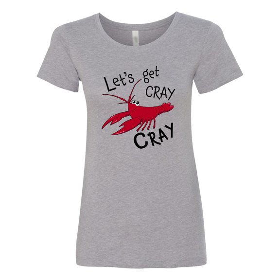 Inktastic Let's Get Cray Cray Cute Red Crayfish Women's T-Shirt