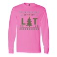 thumbnail image 1 of Inktastic Let's Get Lit Christmas Tree Faux Ugly Sweater Long Sleeve T-Shirt, 1 of 5