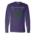 thumbnail image 1 of Inktastic Let's Get Lit Christmas Tree Faux Ugly Sweater Long Sleeve T-Shirt, 1 of 5