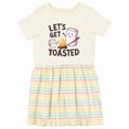 thumbnail image 1 of Inktastic Let's Get Toasted Marshmallows Girls Toddler Dress, 1 of 5