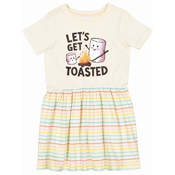 Inktastic Let's Get Toasted Marshmallows Girls Toddler Dress