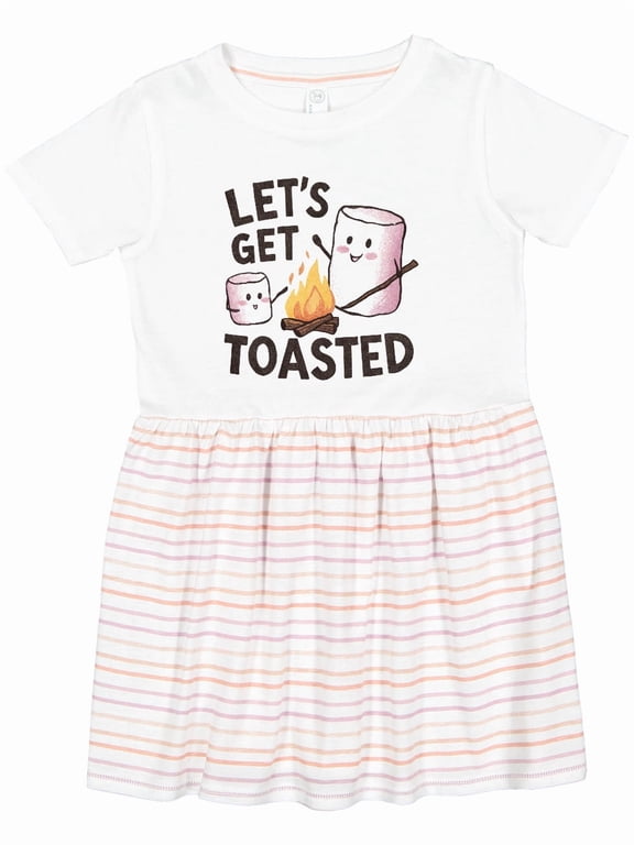Let's Get Toasted Marshmallows Girls Toddler Dress