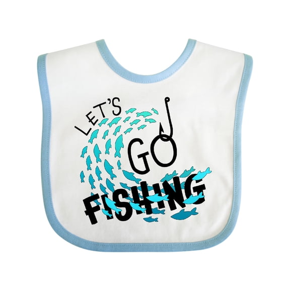Inktastic Let's Go Fishing Boys or Girls Baby Bib