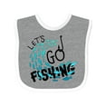 thumbnail image 1 of Inktastic Let's Go Fishing Boys or Girls Baby Bib, 1 of 4