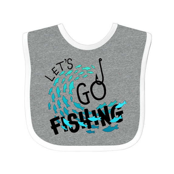 Inktastic Let's Go Fishing Boys or Girls Baby Bib