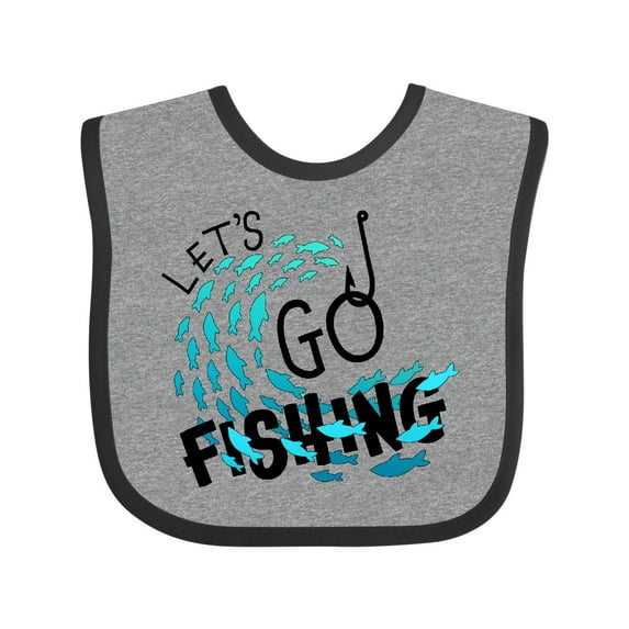 Inktastic Let's Go Fishing Boys or Girls Baby Bib