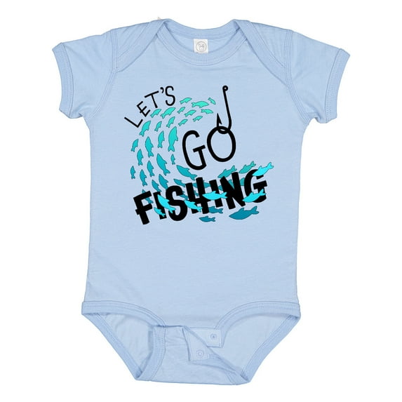 Inktastic Let's Go Fishing Boys or Girls Baby Bodysuit