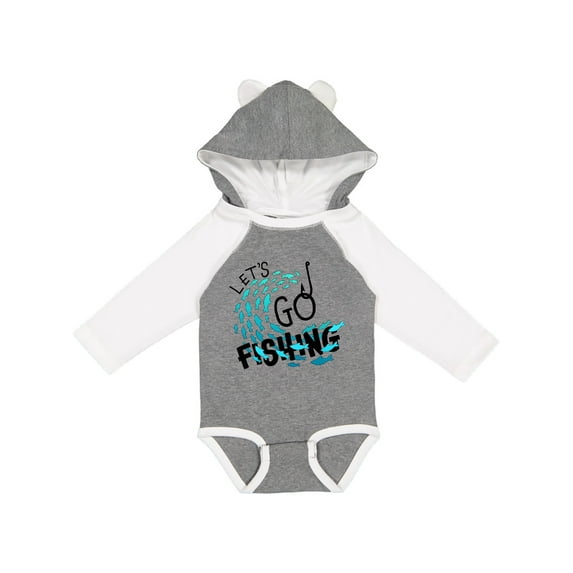 Inktastic Let's Go Fishing Boys or Girls Long Sleeve Baby Bodysuit