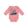 thumbnail image 1 of Inktastic Let's Go Fishing Boys or Girls Long Sleeve Baby Bodysuit, 1 of 5
