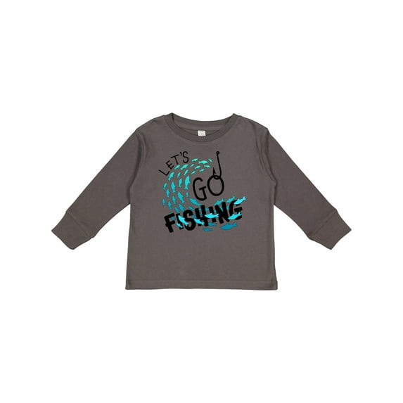 Inktastic Let's Go Fishing Boys or Girls Long Sleeve Toddler T-Shirt