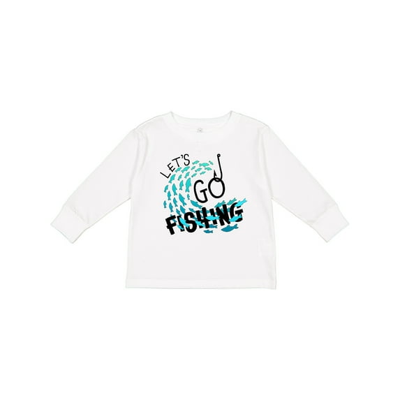 Inktastic Let's Go Fishing Boys or Girls Long Sleeve Toddler T-Shirt